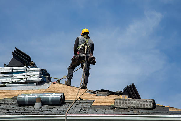 Professional Gutter Installation technician working in Shaniko, OR